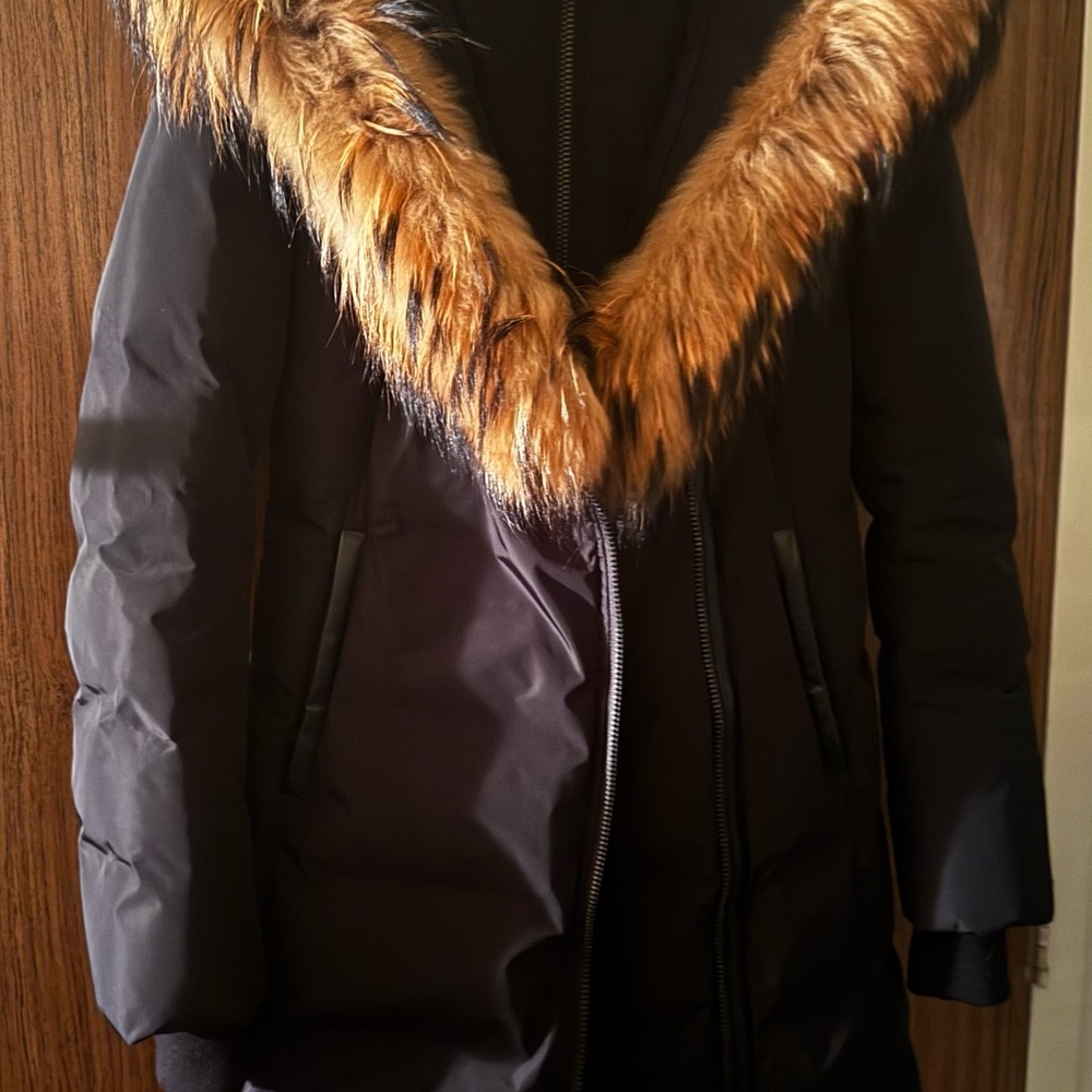 Mackage KAY-F Down Coat With Natural Fur Signature Mackage Collar Size XS